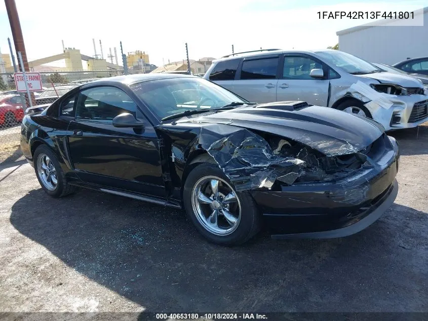 2003 Ford Mustang Mach 1 VIN: 1FAFP42R13F441801 Lot: 40653180