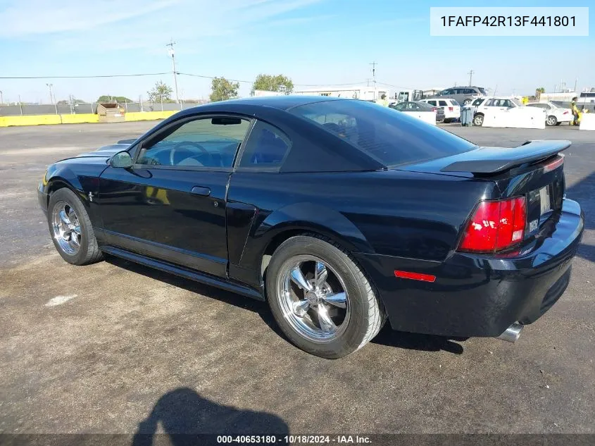 2003 Ford Mustang Mach 1 VIN: 1FAFP42R13F441801 Lot: 40653180