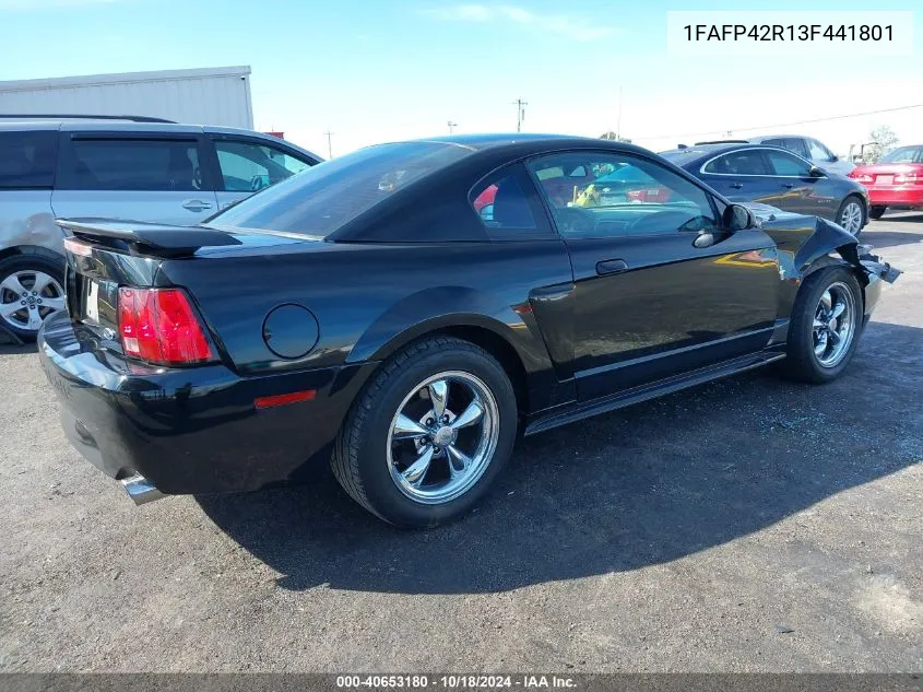 2003 Ford Mustang Mach 1 VIN: 1FAFP42R13F441801 Lot: 40653180