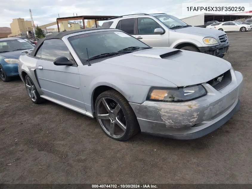 2003 Ford Mustang Gt VIN: 1FAFP45X33F350250 Lot: 40744702