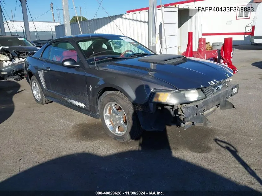 2003 Ford Mustang VIN: 1FAFP40433F348883 Lot: 40829628