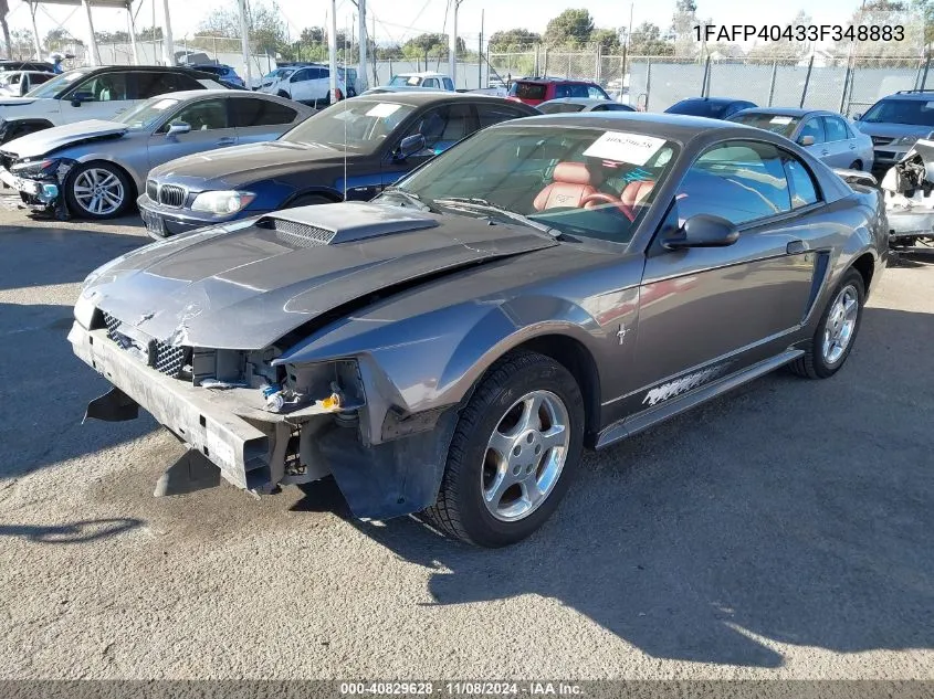 2003 Ford Mustang VIN: 1FAFP40433F348883 Lot: 40829628