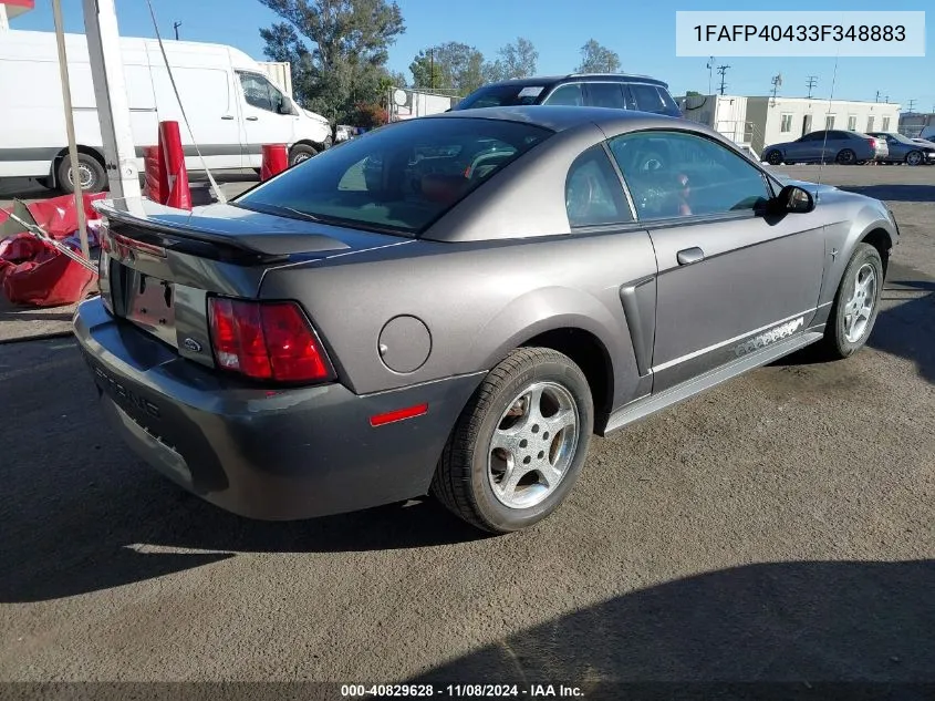 2003 Ford Mustang VIN: 1FAFP40433F348883 Lot: 40829628