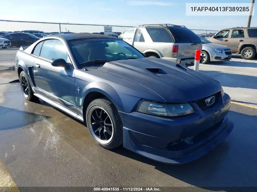 2003 Ford Mustang VIN: 1FAFP40413F389285 Lot: 40841535