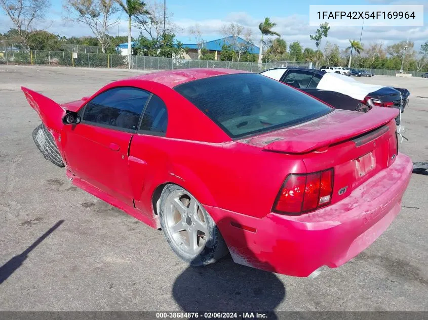 2004 Ford Mustang Gt VIN: 1FAFP42X54F169964 Lot: 38684876