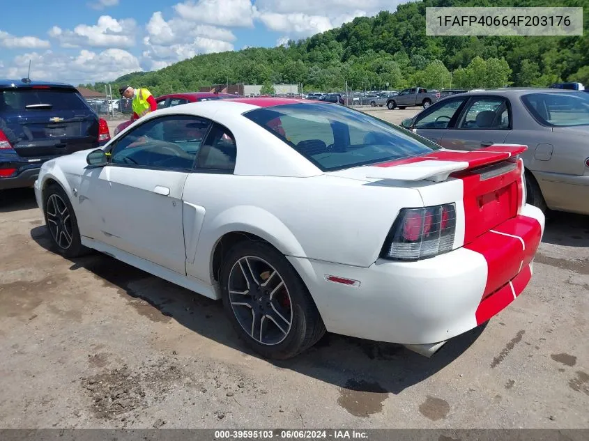 2004 Ford Mustang VIN: 1FAFP40664F203176 Lot: 39595103