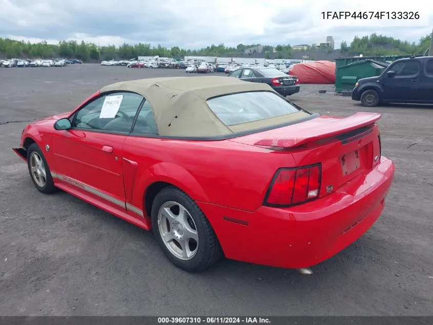 2004 Ford Mustang VIN: 1FAFP44674F133326 Lot: 39607310