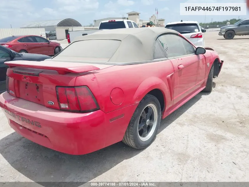 1FAFP44674F197981 2004 Ford Mustang