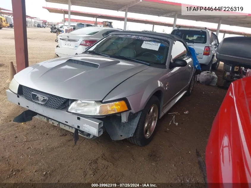 2004 Ford Mustang VIN: 1FAFP44644F226319 Lot: 39962319