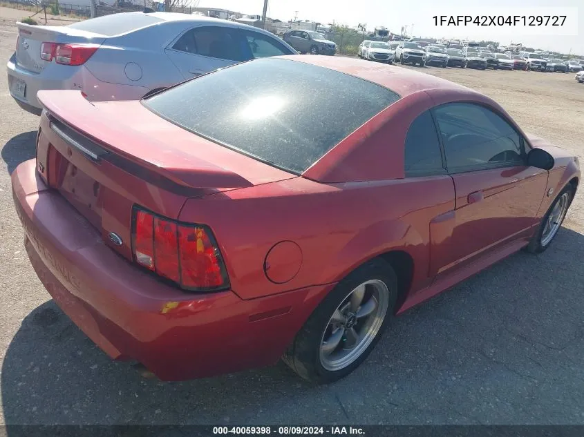 1FAFP42X04F129727 2004 Ford Mustang Gt