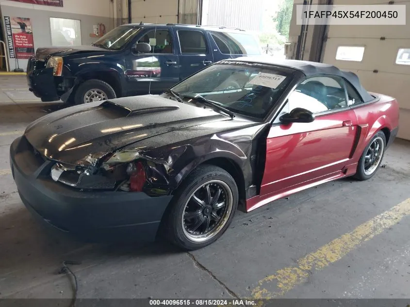 2004 Ford Mustang Gt VIN: 1FAFP45X54F200450 Lot: 40096515