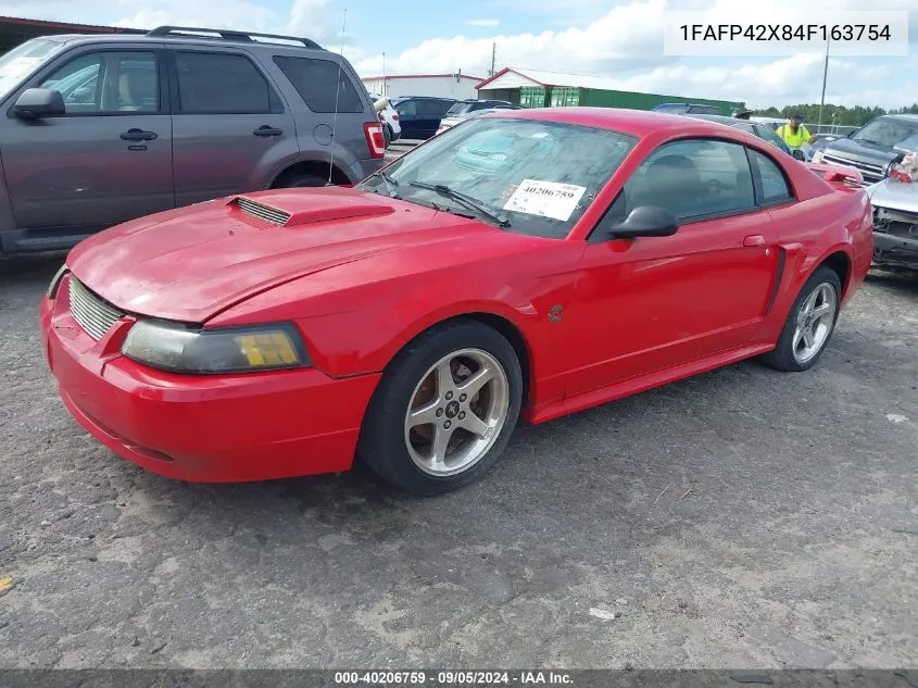 2004 Ford Mustang Gt VIN: 1FAFP42X84F163754 Lot: 40206759