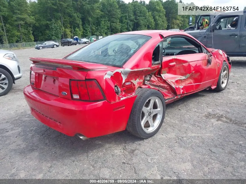 2004 Ford Mustang Gt VIN: 1FAFP42X84F163754 Lot: 40206759