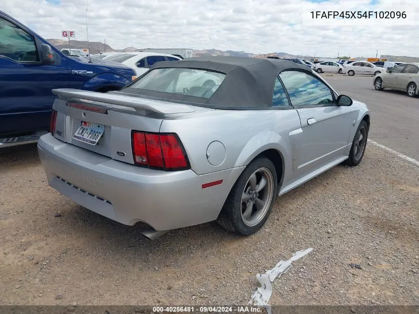 2004 Ford Mustang Gt VIN: 1FAFP45X54F102096 Lot: 40256481