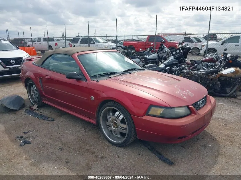 2004 Ford Mustang VIN: 1FAFP44604F134821 Lot: 40269657