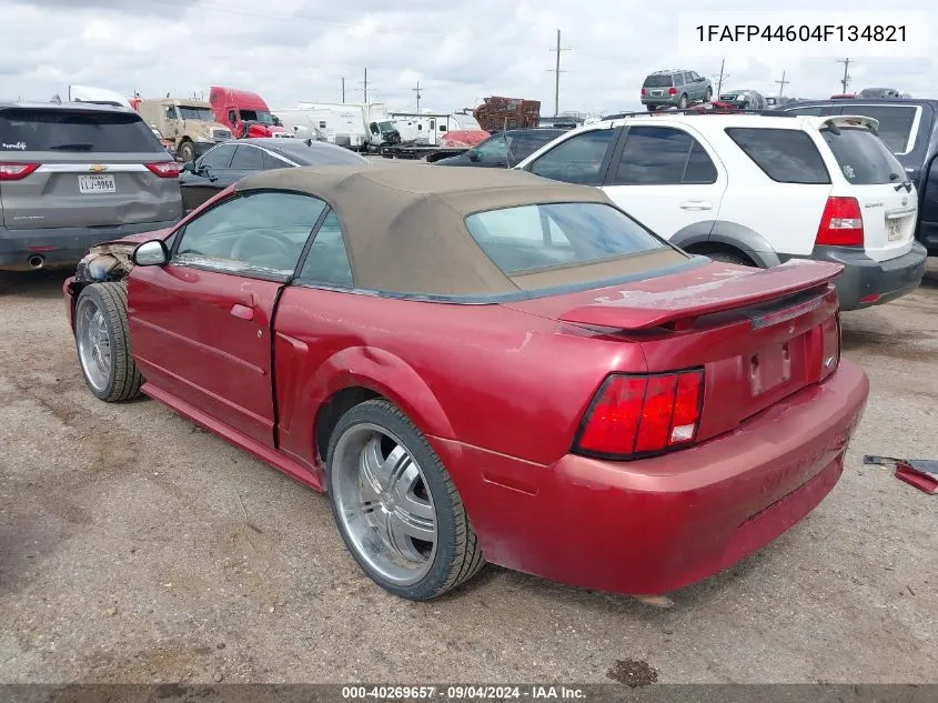 2004 Ford Mustang VIN: 1FAFP44604F134821 Lot: 40269657