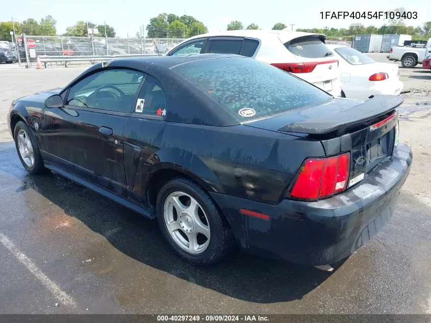 2004 Ford Mustang VIN: 1FAFP40454F109403 Lot: 40297249