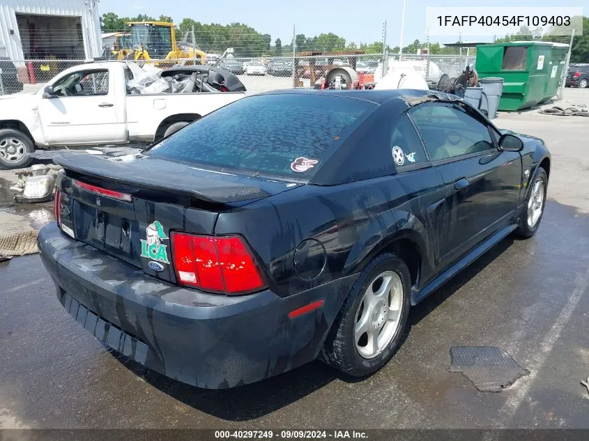 2004 Ford Mustang VIN: 1FAFP40454F109403 Lot: 40297249