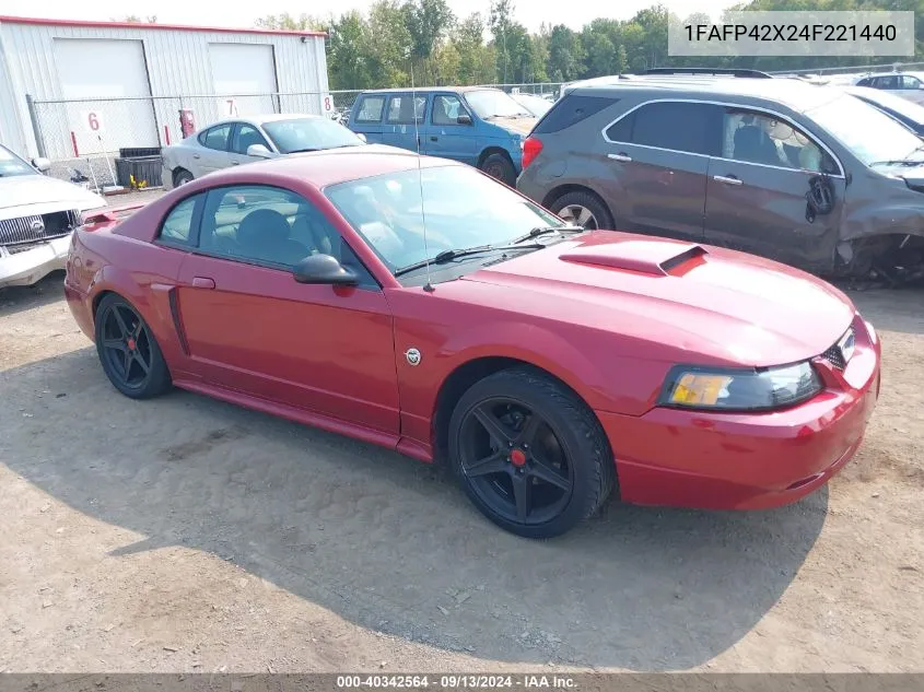 2004 Ford Mustang Gt VIN: 1FAFP42X24F221440 Lot: 40342564