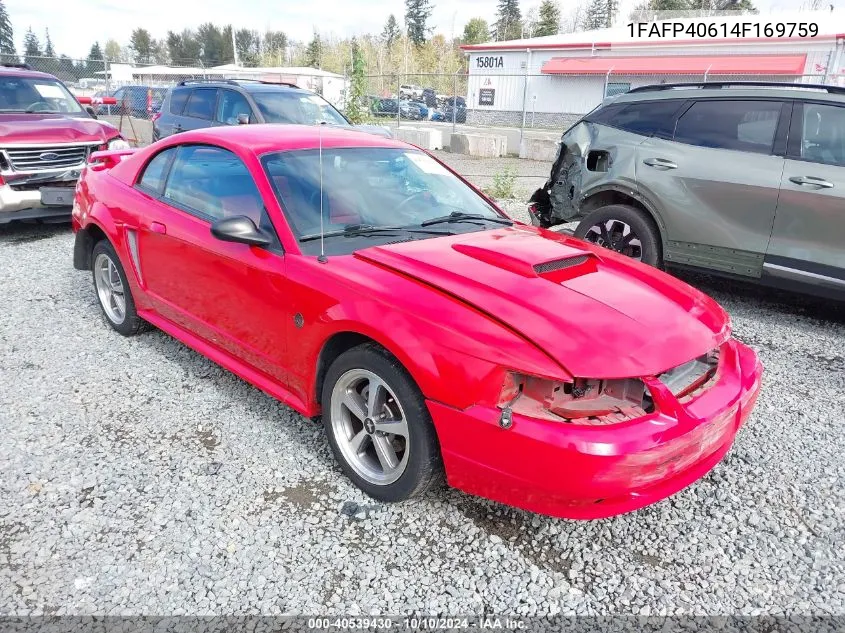 2004 Ford Mustang Standard VIN: 1FAFP40614F169759 Lot: 40539430