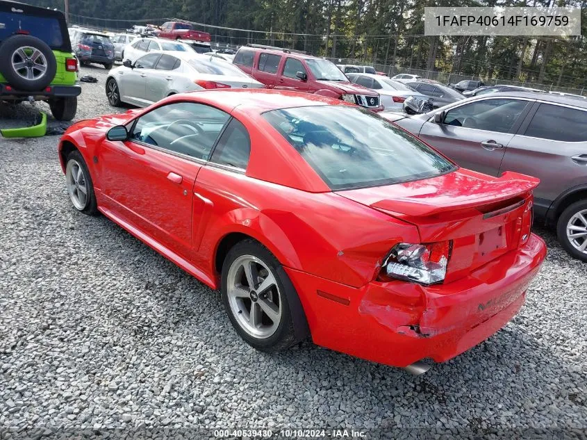 2004 Ford Mustang Standard VIN: 1FAFP40614F169759 Lot: 40539430