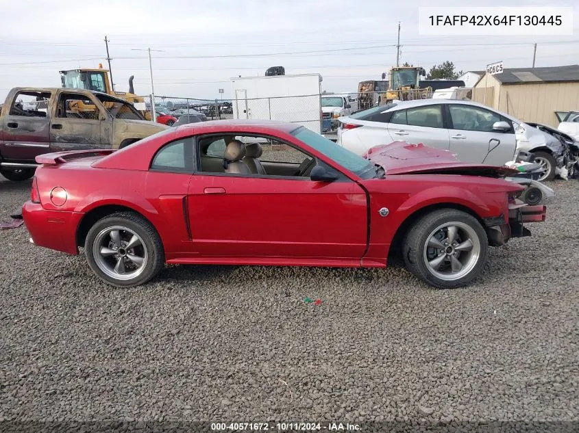 2004 Ford Mustang Gt VIN: 1FAFP42X64F130445 Lot: 40571672