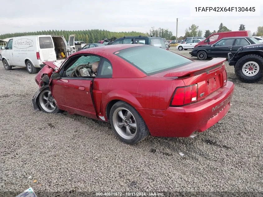 2004 Ford Mustang Gt VIN: 1FAFP42X64F130445 Lot: 40571672