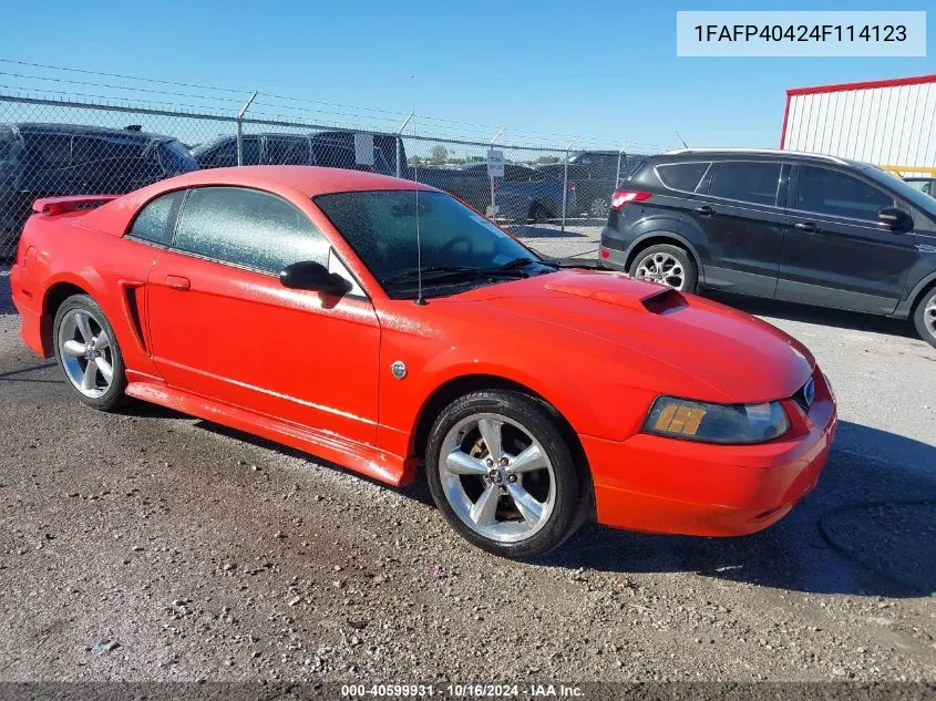 2004 Ford Mustang VIN: 1FAFP40424F114123 Lot: 40599931