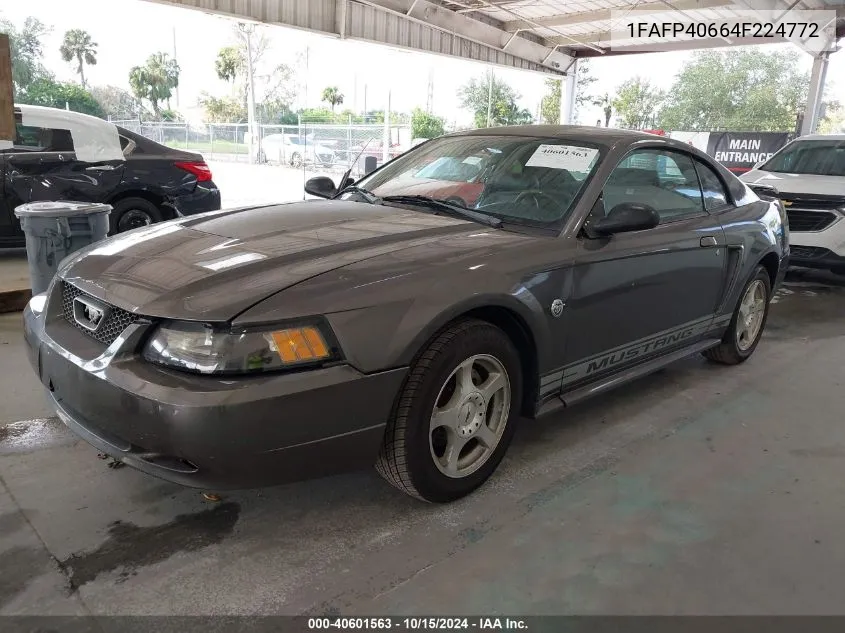 2004 Ford Mustang VIN: 1FAFP40664F224772 Lot: 40601563