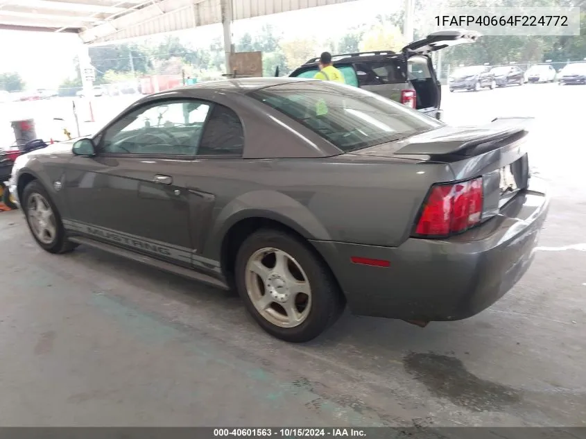 2004 Ford Mustang VIN: 1FAFP40664F224772 Lot: 40601563