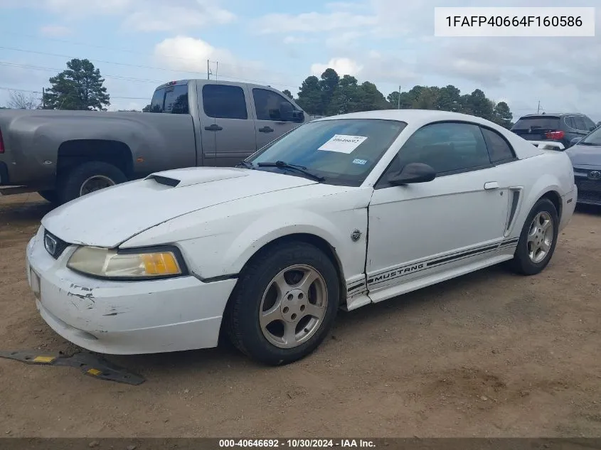 2004 Ford Mustang VIN: 1FAFP40664F160586 Lot: 40646692