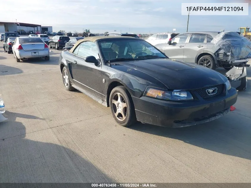 2004 Ford Mustang Deluxe VIN: 1FAFP44494F121094 Lot: 40763458