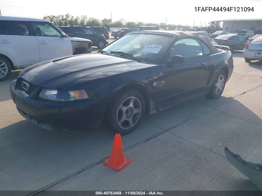 2004 Ford Mustang Deluxe VIN: 1FAFP44494F121094 Lot: 40763458