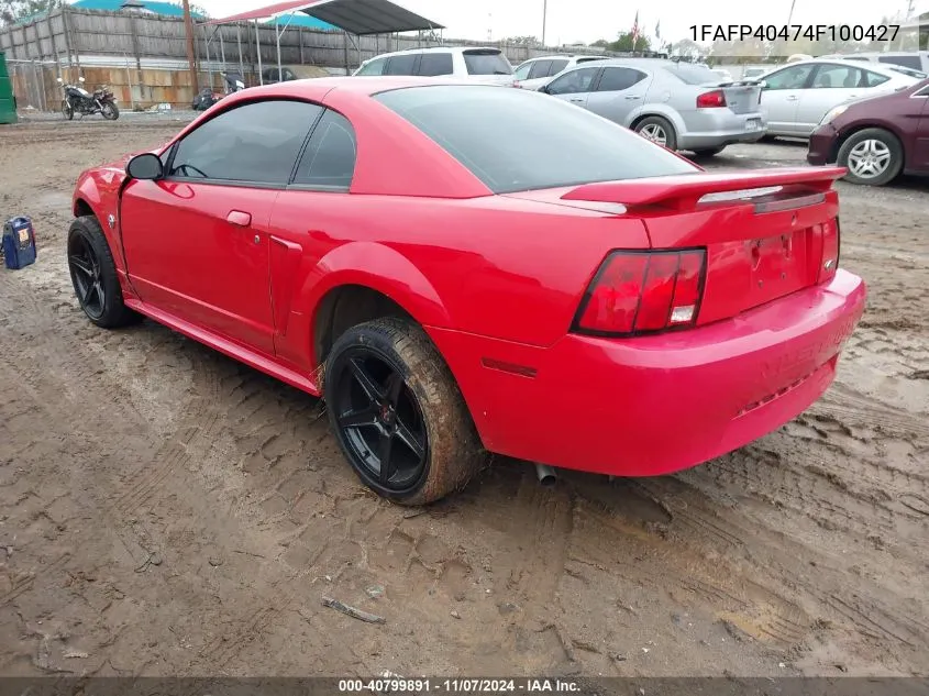 2004 Ford Mustang Premium VIN: 1FAFP40474F100427 Lot: 40799891