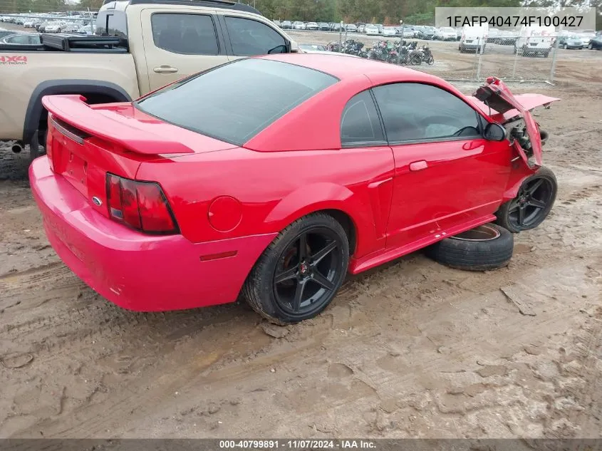 2004 Ford Mustang Premium VIN: 1FAFP40474F100427 Lot: 40799891