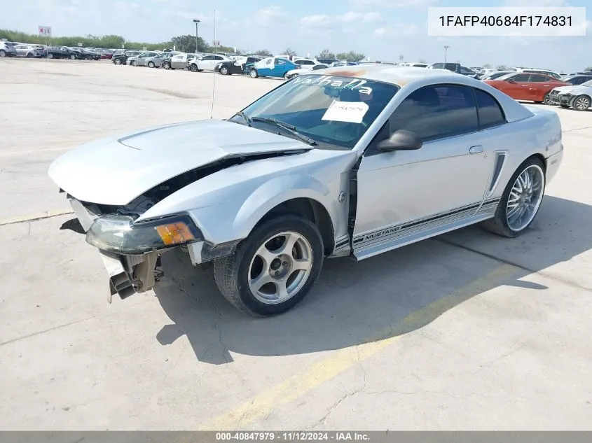 2004 Ford Mustang VIN: 1FAFP40684F174831 Lot: 40847979