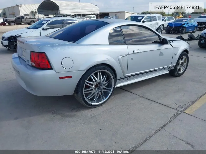 2004 Ford Mustang VIN: 1FAFP40684F174831 Lot: 40847979