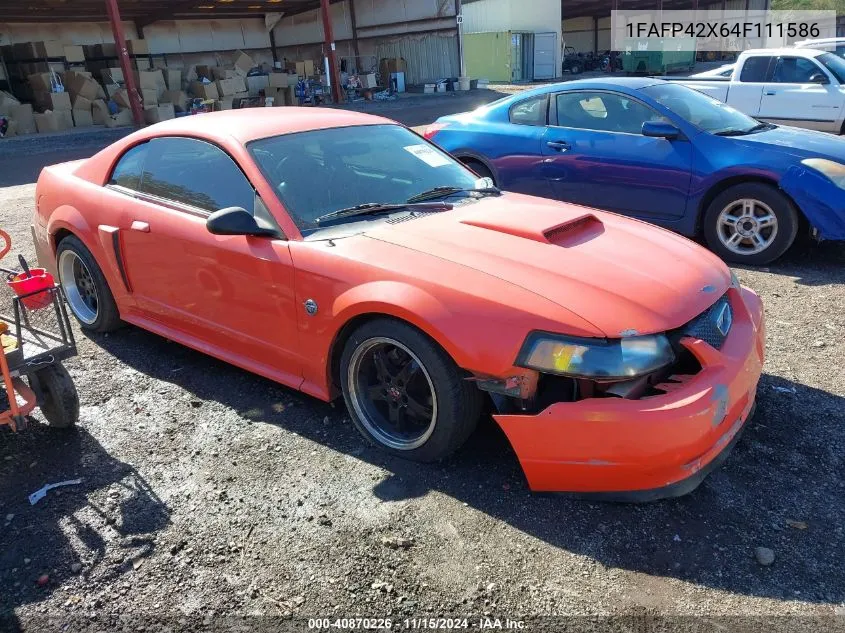 2004 Ford Mustang Gt VIN: 1FAFP42X64F111586 Lot: 40870226