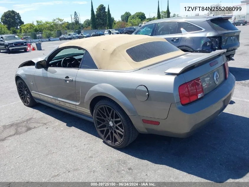 2005 Ford Mustang VIN: 1ZVFT84N255208099 Lot: 39725150