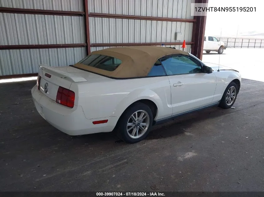 1ZVHT84N955195201 2005 Ford Mustang