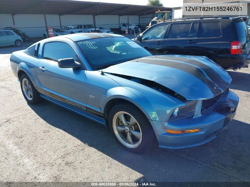 2005 Ford Mustang Gt Deluxe/Gt Premium VIN: 1ZVFT82H155246761 Lot: 40035988