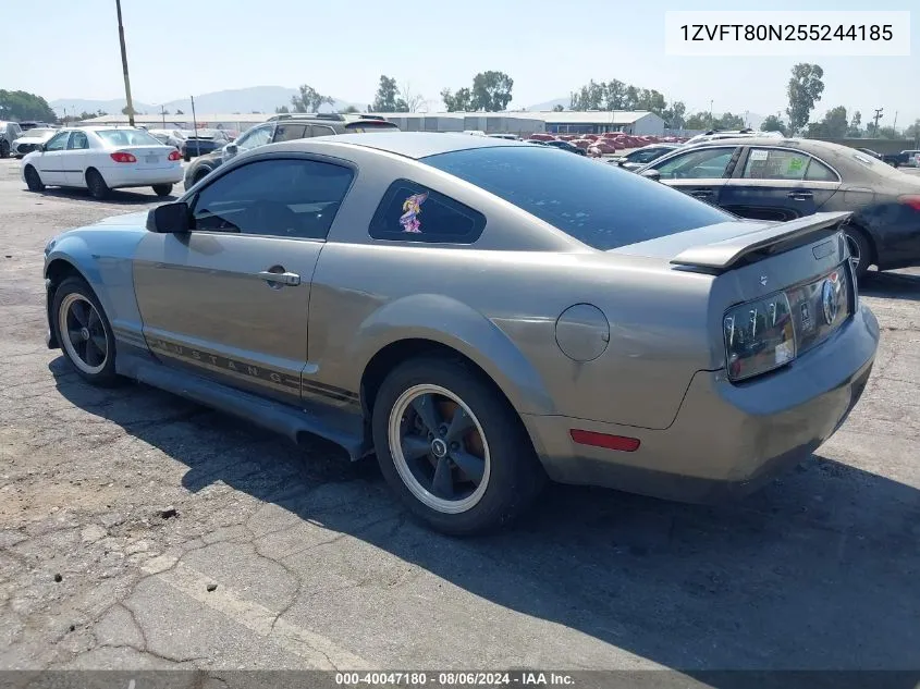 2005 Ford Mustang V6 Deluxe/V6 Premium VIN: 1ZVFT80N255244185 Lot: 40047180