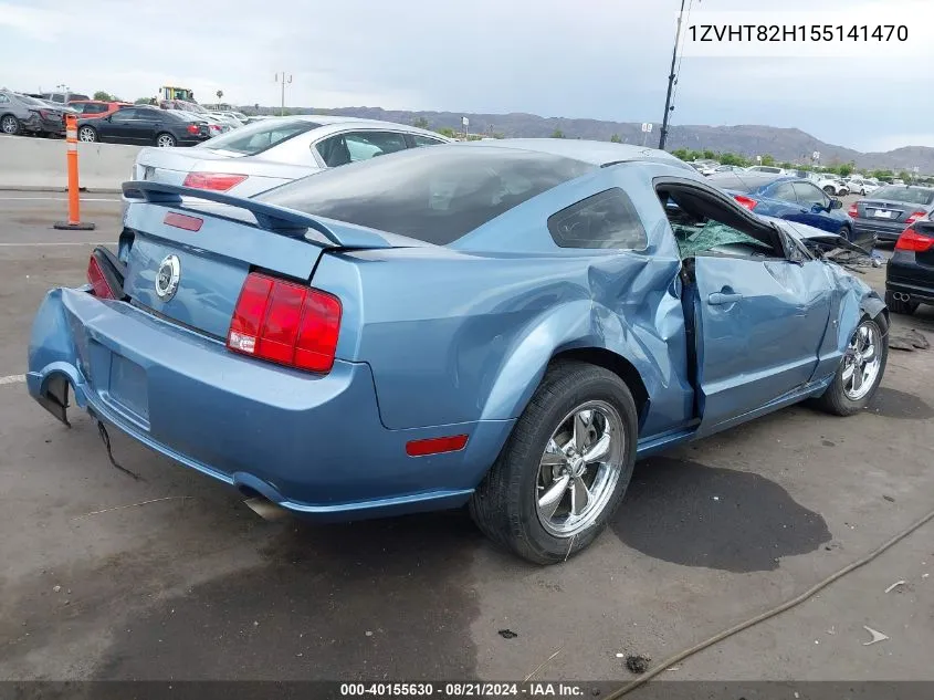 2005 Ford Mustang Gt Deluxe/Gt Premium VIN: 1ZVHT82H155141470 Lot: 40155630