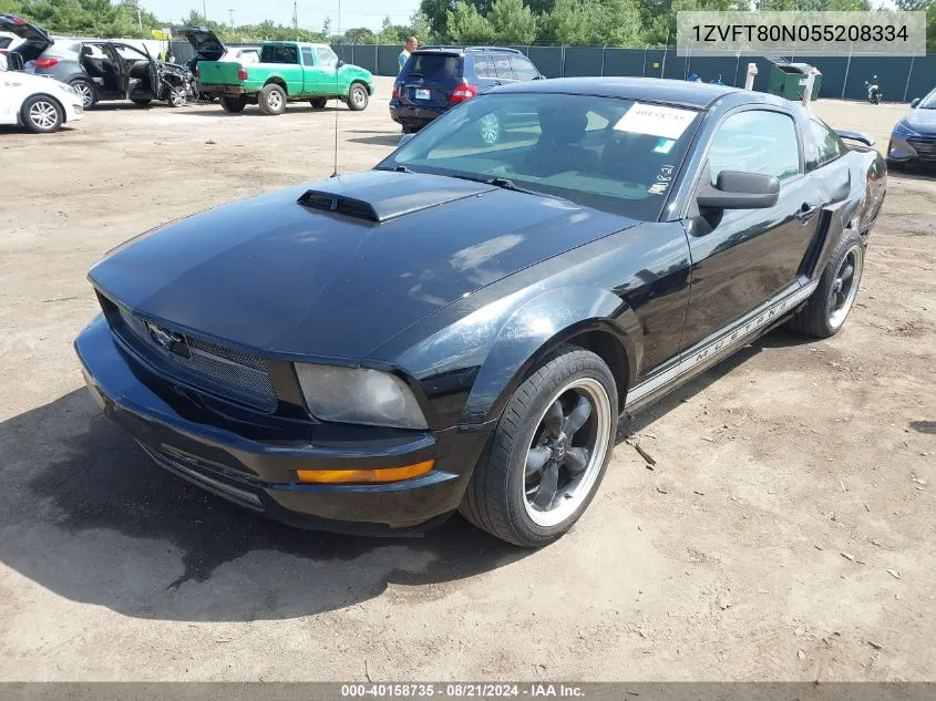 2005 Ford Mustang V6 Deluxe/V6 Premium VIN: 1ZVFT80N055208334 Lot: 40158735