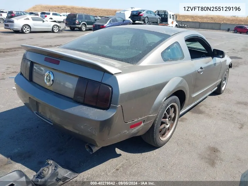 2005 Ford Mustang V6 Deluxe/V6 Premium VIN: 1ZVFT80N255129196 Lot: 40279842