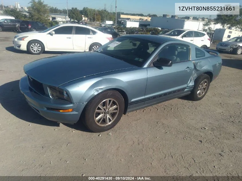 2005 Ford Mustang V6 Deluxe/V6 Premium VIN: 1ZVHT80N855231661 Lot: 40291430