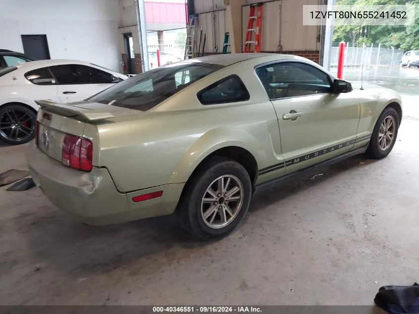 1ZVFT80N655241452 2005 Ford Mustang V6 Deluxe/V6 Premium