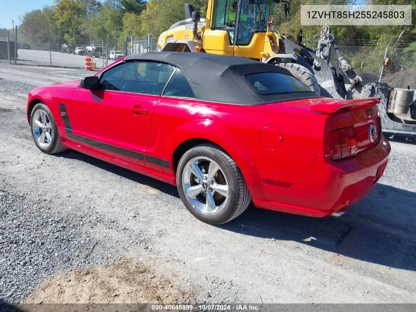 2005 Ford Mustang Gt VIN: 1ZVHT85H255245803 Lot: 40545999