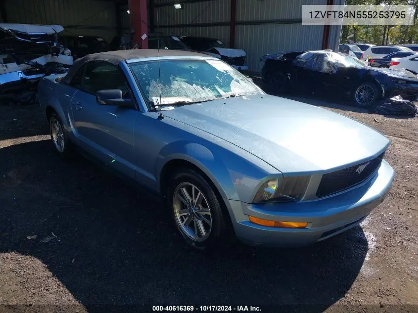 2005 Ford Mustang VIN: 1ZVFT84N555253795 Lot: 40616369