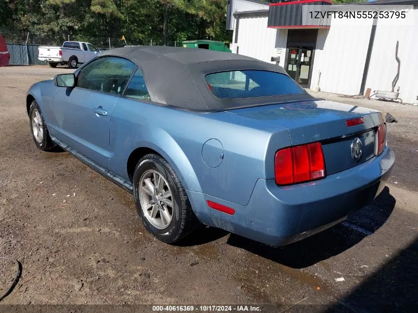 2005 Ford Mustang VIN: 1ZVFT84N555253795 Lot: 40616369